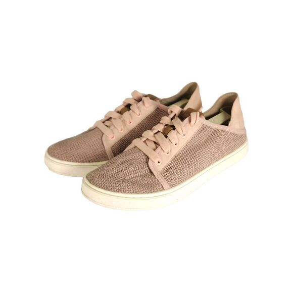 Olukai Women's Pehuea Li US 7,5 Heather Pink Mesh Flat Lace -Up Sneakers Shoes - Picture 1 of 16